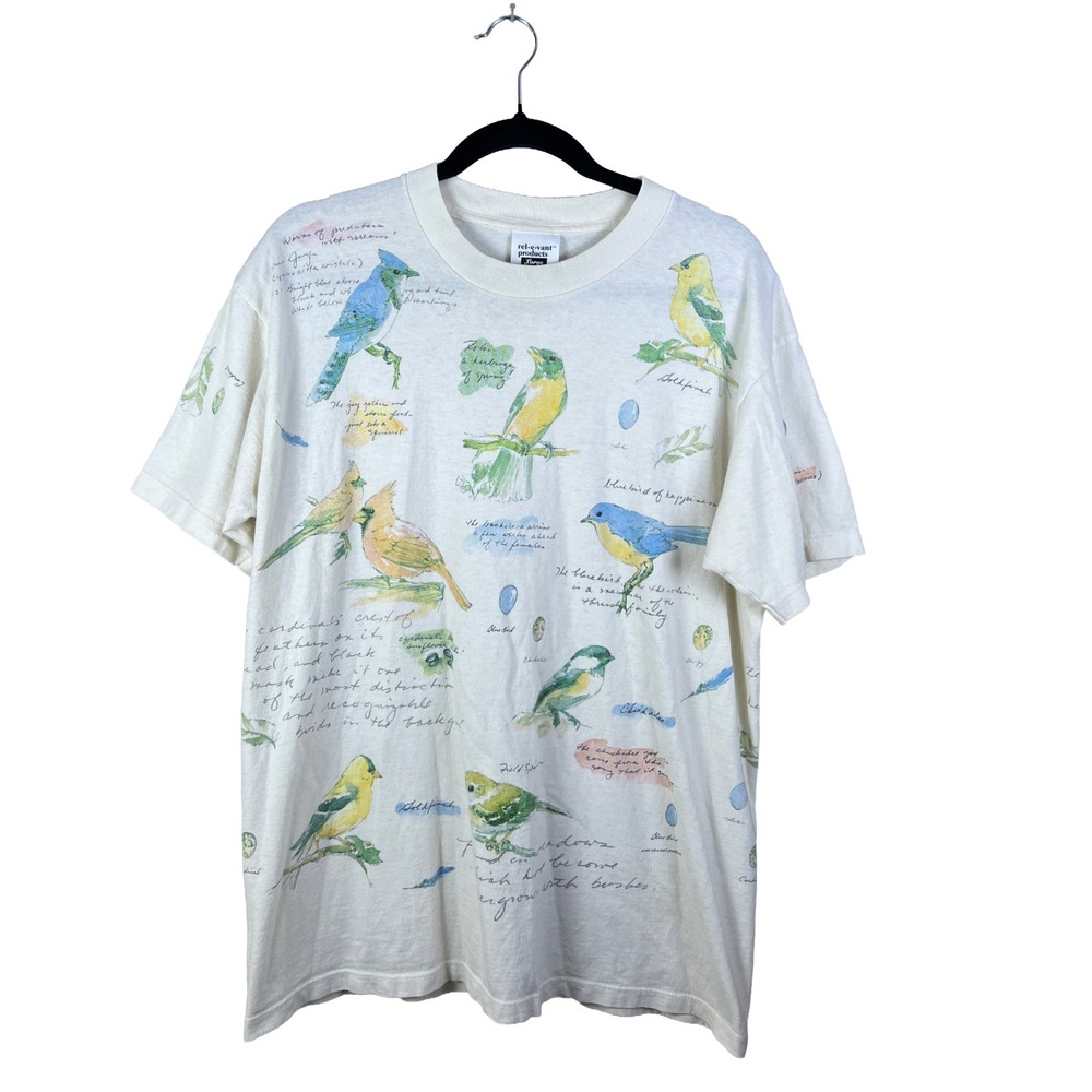 90s Vintage Relevant Products Birds T-Shirt Unisex Large Cottagecore
